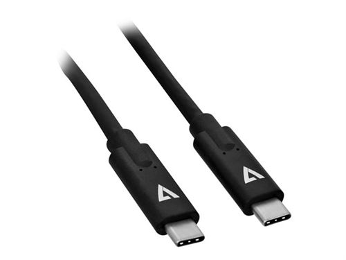 V7 - Câble USB - 24 pin USB-C (M) reversible pour 24 pin USB-C (M) reversible - 1 m - noir