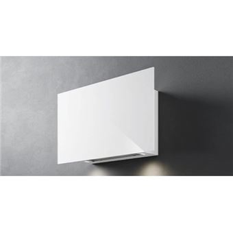 Hotte verticale COVER1410 Blanche, 85cm, Moteur slim compact, 600m3/h, Dynamic Led light 2x1,2W (2700 - 5600 K), Classe energetique : B, 4 vitesses, Fonctionne en evacuation ou recyclage