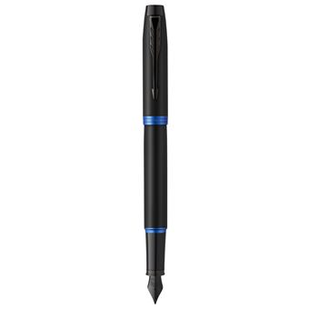 Parker IM  Vibrant Rings Noir bleu ocean Plume M