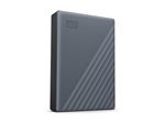 WD My Passport WDBY3J0060BGY - Disque dur - chiffré - 6 To - externe (portable) - USB 3.2 Gen 1 - AES 256 bits - gris silicone
