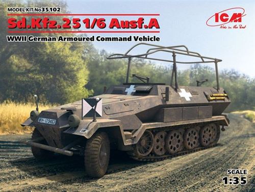 Sd.kfz.251/6 Ausf.a,wwii German Armoured Command Vehicle- 1:35e - Icm