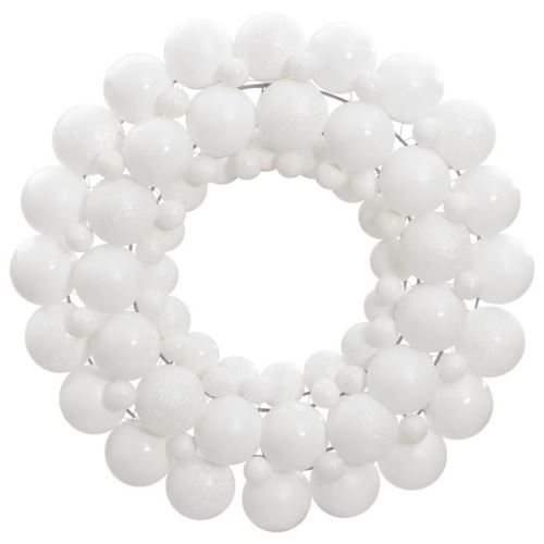 Non Communiqué Blanc Vidaxl Couronne De Noël 45 Cm Polystyrène 356126