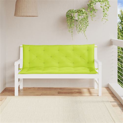 vidaXL Coussin de balancelle Vert vif 150 cm Tissu