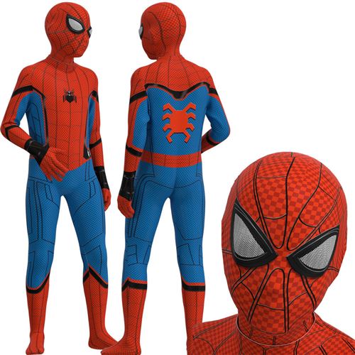 10€02 sur Vêtements Spiderman Enfants bleu S( 95-110cm) - Déguisement  enfant - Achat & prix