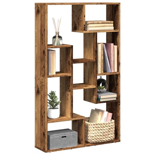 Non Communiqué Marron Vidaxl Bibliothèque Vieux Bois 72X20x120 Cm Bois D'ingénierie, Étagère, Étagère De Rangement, Support À Livres, Étagère À Livres, Étagère De Stockage 858163 - Image 1