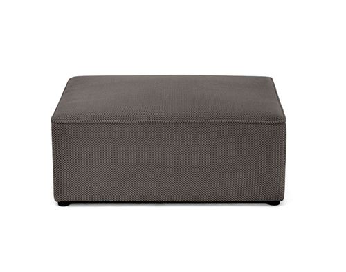 Non Communiqué Topaze - Pouf - En Velours Texturé - Gris
