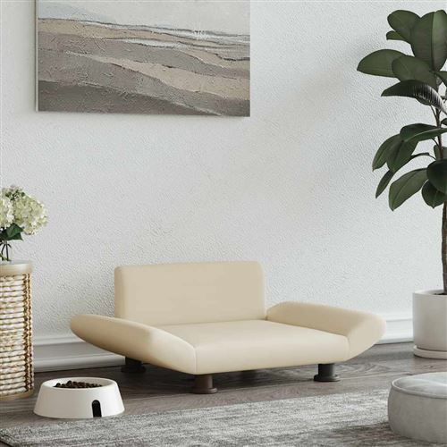 Meilleurs prix pour vidaXL Lit pour chien crème 70x45x28 cm tissu