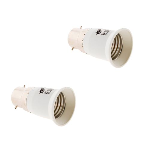 Zenitech - Lot de 2 adaptateurs de douille B22/E27