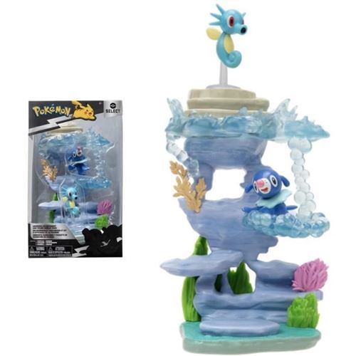 Pokémon - Pack environnement sous-marin avec figurines Otaquin et Hypotrempe 5 cm
