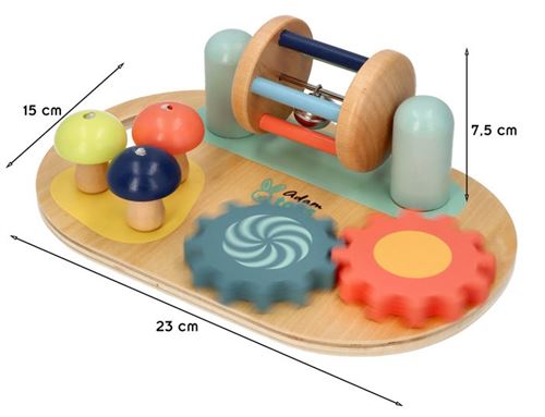 AdamToys JOY Mini tableau d'activités Montessori busy board en bois pour  bébé - Tableau et table d'activité - Achat & prix