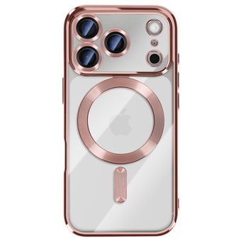 Avizar Coque MagSafe pour iPhone 16 Silicone Contour Chromé