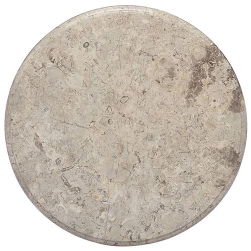 vidaXL Dessus de table Gris Ø50x2,5 cm Marbre