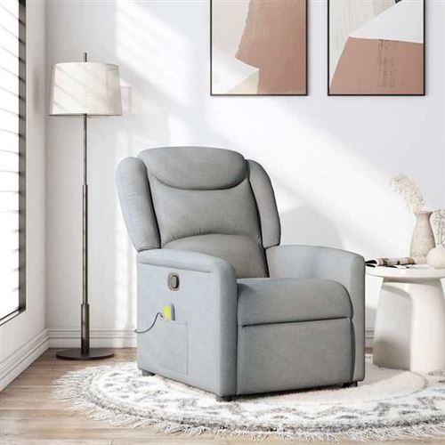 Non Communiqué Gris Vidaxl Fauteuil De Massage, Relaxation Tissu Clair