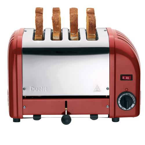 Dualit - grille-pains 4 fentes 2200w rouge 40366 - vario 