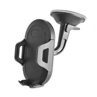 Support Voiture Ajustable pour Smartphone 2 en 1 sur Pare-brise WOW Noir - 1