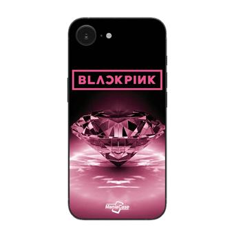 Coque Pour Iphone 16E blackpink diamond noir et rose Maniacase - 1