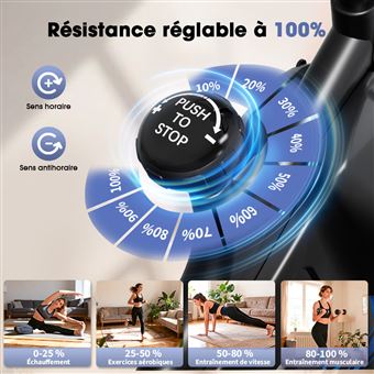 Vélo D’appartement Mobiclinic Makalu – Roue Inertie 10 Kg, Résistance Réglable, écran LCD, Cardiofréquencemètre, Porte-mobile, Charge 120 Kg