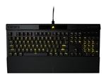 CORSAIR Gaming K70 RGB PRO - Clavier - rétroéclairé - USB - AZERTY - Français - commutateur : CHERRY MX Speed Silver - aluminium brossé noir anodisé