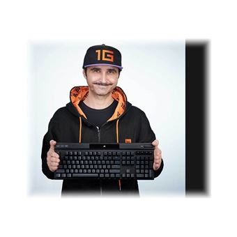 CORSAIR Gaming K70 RGB PRO - Clavier - rétroéclairé - USB - AZERTY - Français - commutateur : CHERRY MX Speed Silver - aluminium brossé noir anodisé