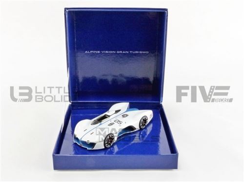Voiture Miniature de Collection NOREV 1-43 - ALPINE Vision Gran Turismo Coffret - 2015 - White / Blue - 7711578443