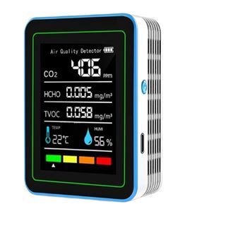 LINFE Détecteur de qualité de l'air 5 en 1, détection de dioxyde de carbone, surveillance de la température et de l'humidité, générateur de CO2 - Style 2 - 1