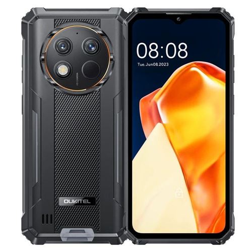 Smartphone Incassable 4G 6GB+256GB Batterie 10600mAh Écran 6.52 Android 14 Gris YONIS