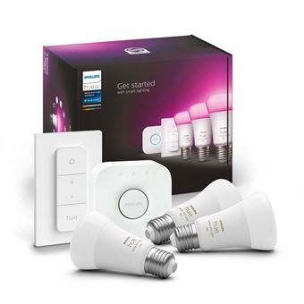 Kit de démarrage 3 ampoules connectées Philips Hue White et Color E27 - 1