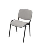 Lot de 4 chaises GENERIQUE empilables en tissu noir pour intérieur