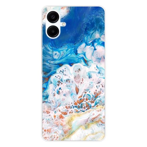 Coque en silicone imprimée compatible Samsung Galaxy A06 Marbre océan