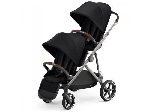 Cybex - Poussette double Gazelle S base taupe taupe noir