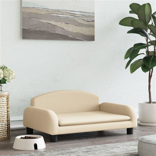 Vidaxl Lit Pour Chien Cr&egrave;me 70x45x30 Cm Tissu