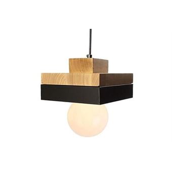 E27 moderne suspensions luminaire plafonnier luminarie contemporain blanc vernis suspensions luminaire plafond lustre bois et metal suspensions - 1