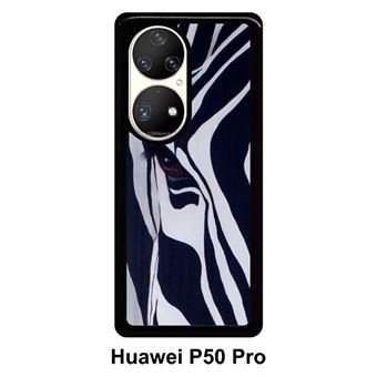 Coque Huawei P50 Pro Transparente à Paillettes Fleurs - Silicone TPU, Protection Choc, Design Élégant