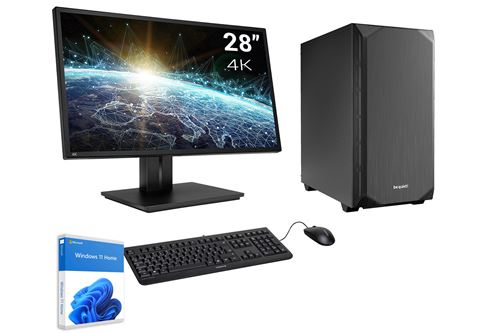 Sedatech Pack PC Professionnel Watercooling • Intel i5-12400F • GTX1650 • 16Go RAM • 500Go SSD M.2 • 3To HDD • Windows • Moniteur 28