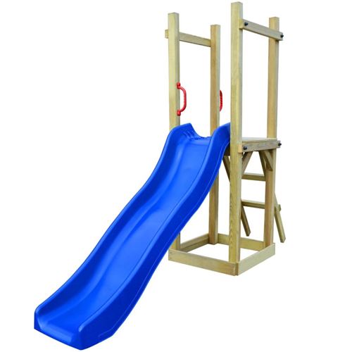 vidaXL Speelhuis met glijbaan en ladder 237x60x175 cm FSC grenenhout
