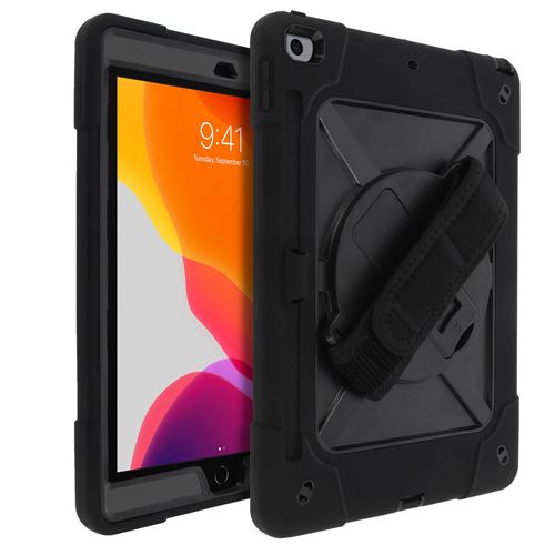 Avizar Coque pour iPad Mini 2021 Hybride Antichoc Poignée Rotative Support  Béquille Noir - Etui tablette - LDLC
