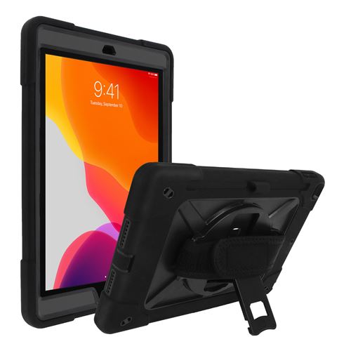 Coque tablette tactile 2D pour iPad 3 / 4 rigide noire avec feuille  aluminium