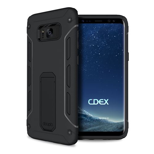 doupi Ultra Kickstand Coque pour Samsung Galaxy S8 avec Support intégré couvercle ouvrable Couverture protection, noir