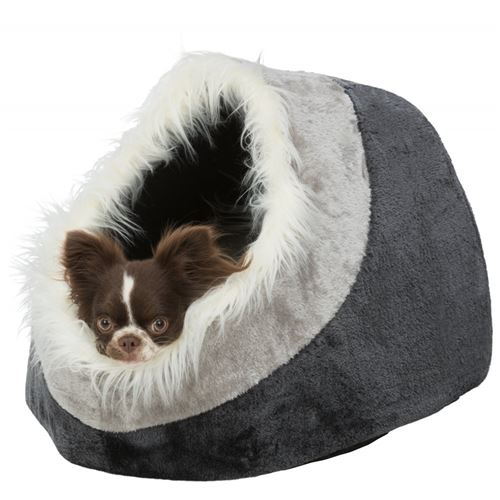Abri Minou. Dimensions: 41 × 30 × 50 cm. Coloris: gris foncé/gris clair. pour chat - Trixie - TR-36305