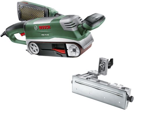 Set Ponceuse à Bande + Accessoires, 750 W, 76 X 165 Mm, Bosch Pbs 75 Ae