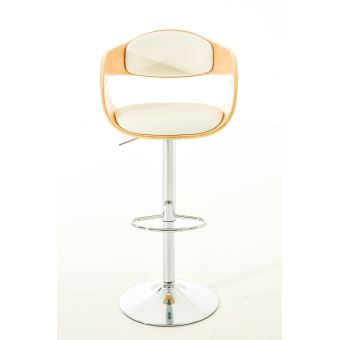 CLP Tabouret de bar Kingston avec Coque en bois Assise en