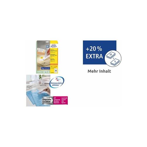  Avery - Adh&eacute;sif amovible - blanc - 99.1 x 42.3 mm 300 &eacute;tiquette(s) (25 feuille(s) x 12 &eacute;tiquettes 