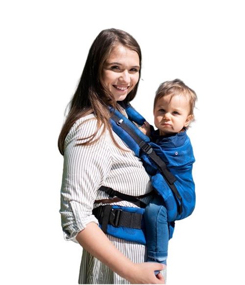 Kinder Hop porte-bébé Multi GrowDots coton bleu