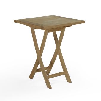 Table Pliante Carre En Teck Ecograde Bistrot 60 X 60 Cm Mobilier