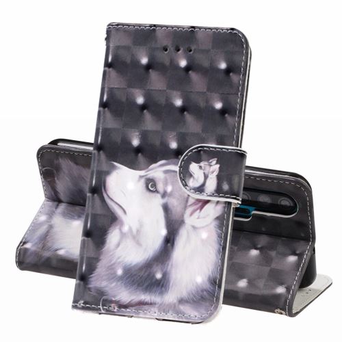 Etui en PU décor spot Loup blanc pour votre Huawei Honor 20 Pro
