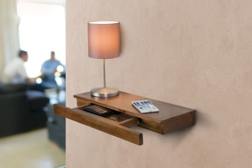 Carlo Milano : Étagère murale 50 x 5 x 18 cm avec tiroir secret