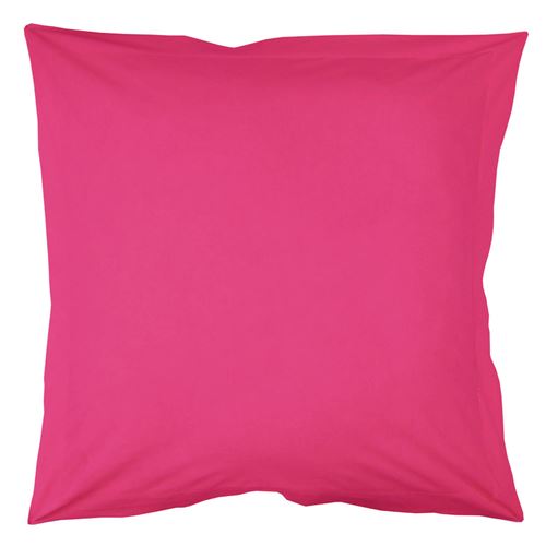 Taie d'oreiller volant plat 63 x 63 cm uni 57 fils lina + p bourdon Bois de rose