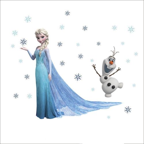 La Reine Des Neige Elsa Olaf Sticker Mural Deco Maison Muraux Frozen Chambre Enfant 65 X 78 Cm Autocollants Muraux Top Prix Fnac