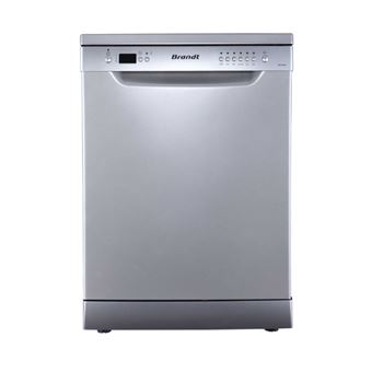 Brandt DFP127ADS - Lave-vaisselle - largeur : 59.8 cm - profondeur : 58 cm - hauteur : 84.5 cm - argent