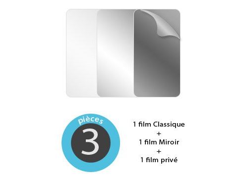 Set de 3 films protecteur écran miroir privé normal pour Samsung Wave 2 S8530